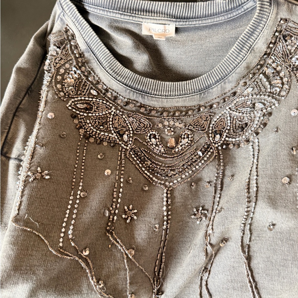 Pilcro Charcoal Knit Top